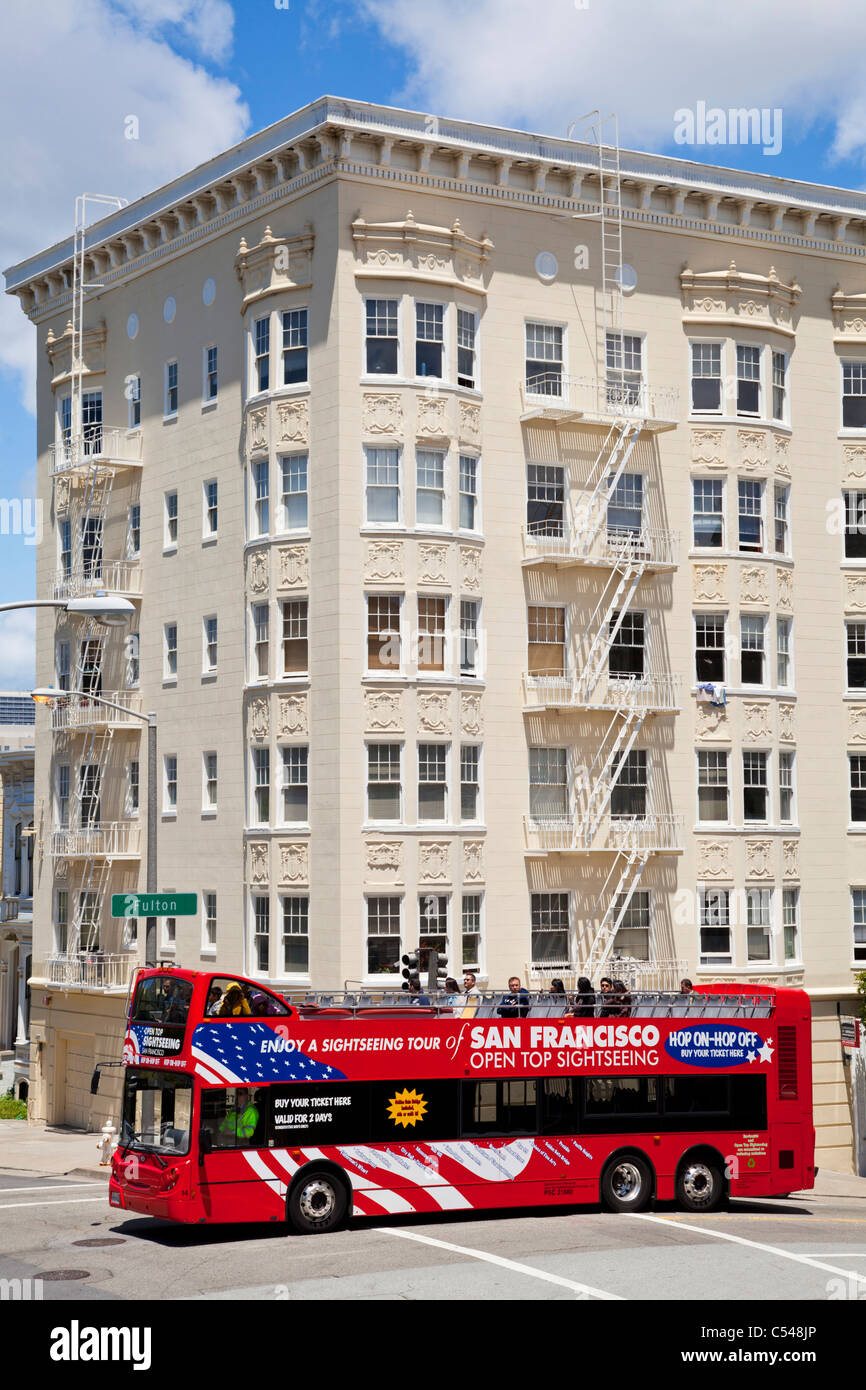 Red Open top Sightseeing Tour Bus San Francisco Stock Photo Alamy