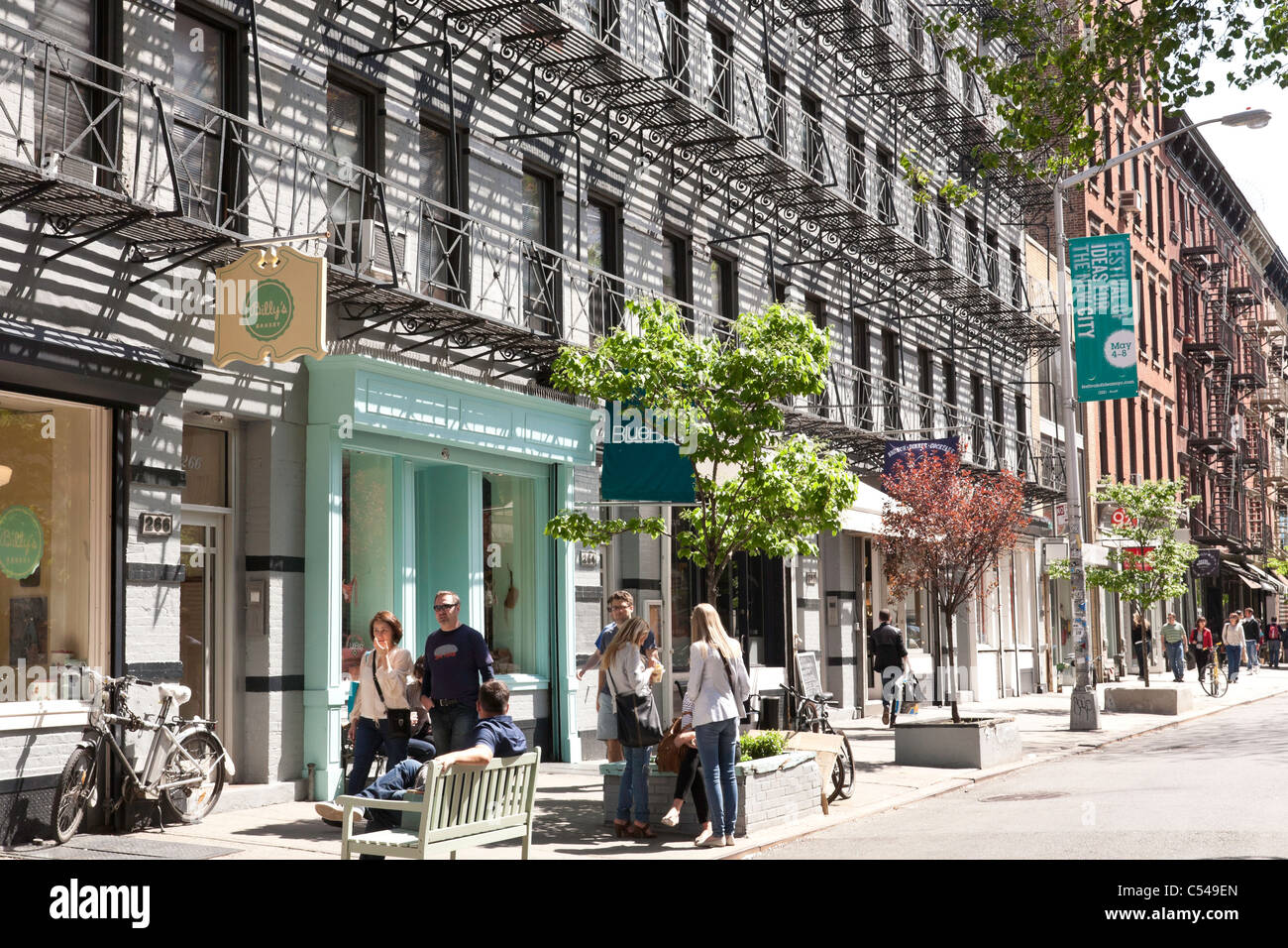 Elizabeth Street Scene, NoLita, NYC Stock Photo Alamy