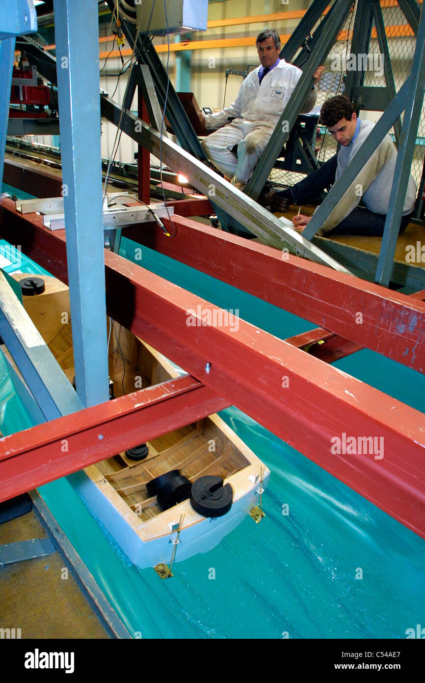 Wolfson tank test for Oyster Marine. GKN Westland Tank Testing facility