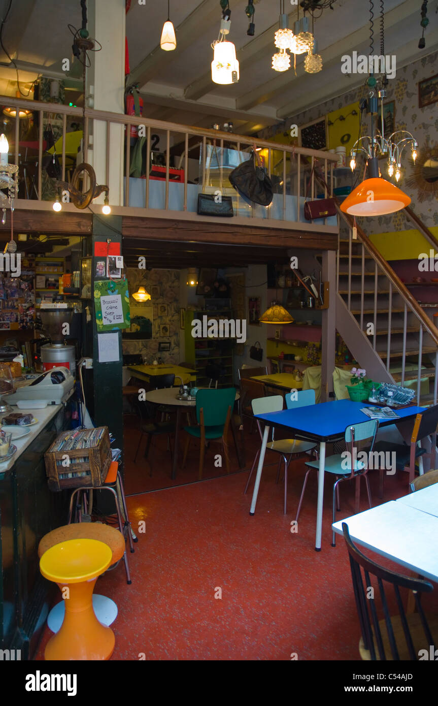 Latei bar and cafe and vegetarian restaurant interior Zeedijk street Amsterdam the Netherlands Europe Stock Photo