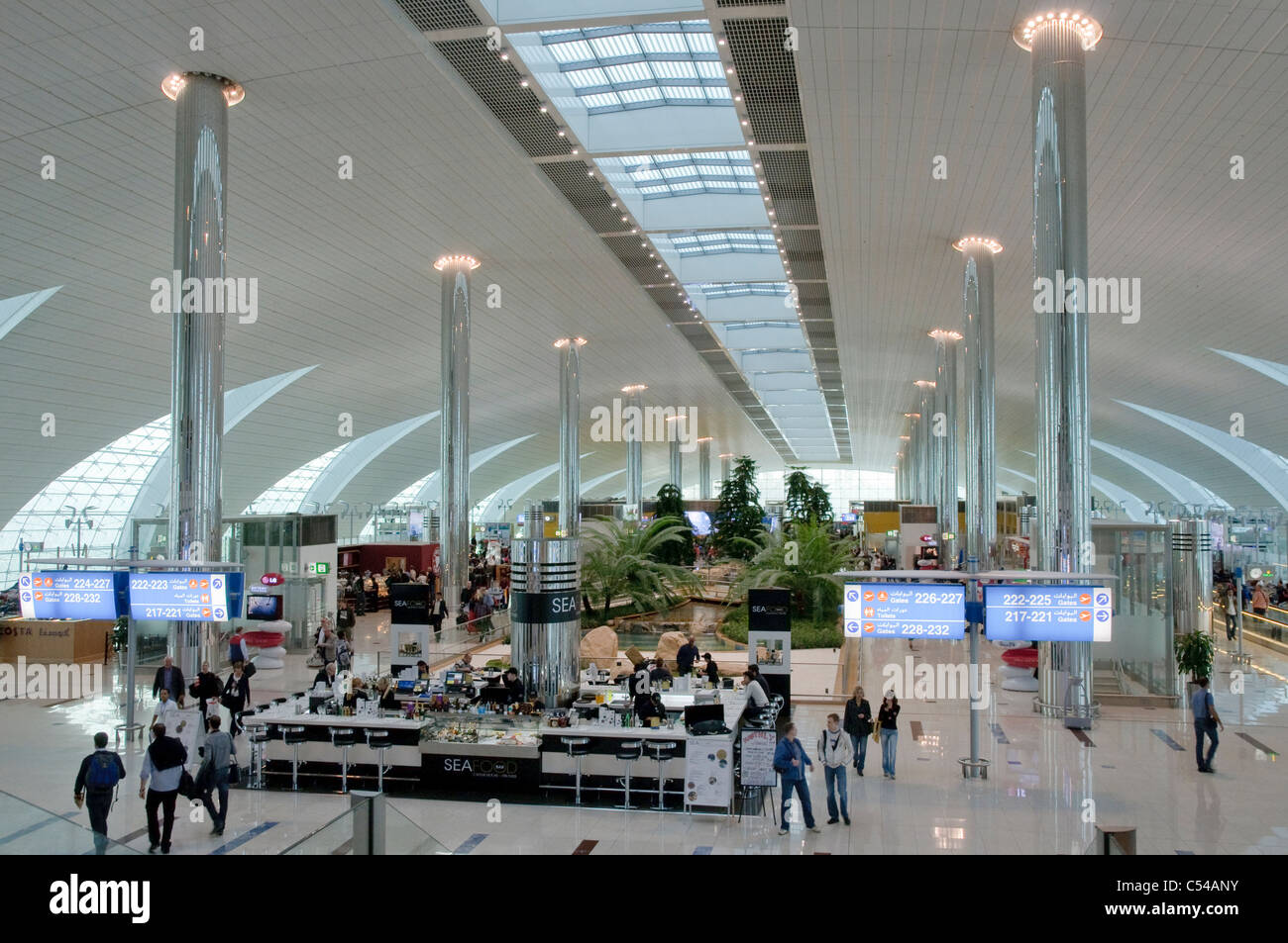 Dubai International Airport, New Terminal 3, exclusively for Emirates Airlines, Dubai, United Arab Emirates, Middle East Stock Photo