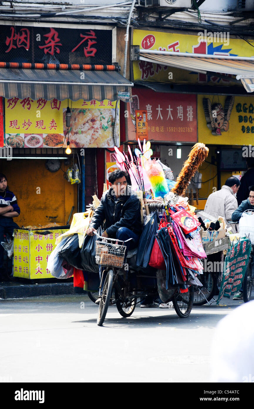 A street trader in Shanghai. Stock Photo