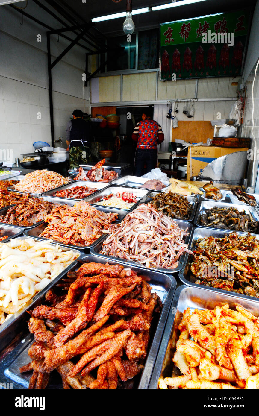 A stall at Shanghai fish market Stock Photo