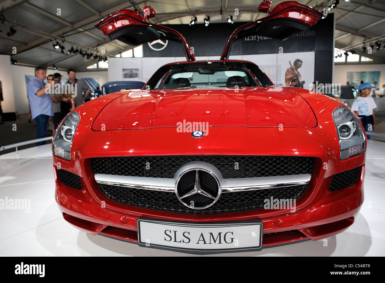 Mercedes SLS car at Goodwood Festival of Speed, 2011 Stock Photo