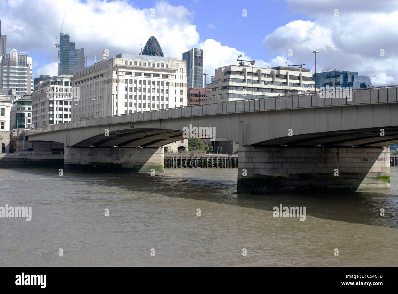 London Bridge and City view, London, SE1 and EC4, England Stock Photo