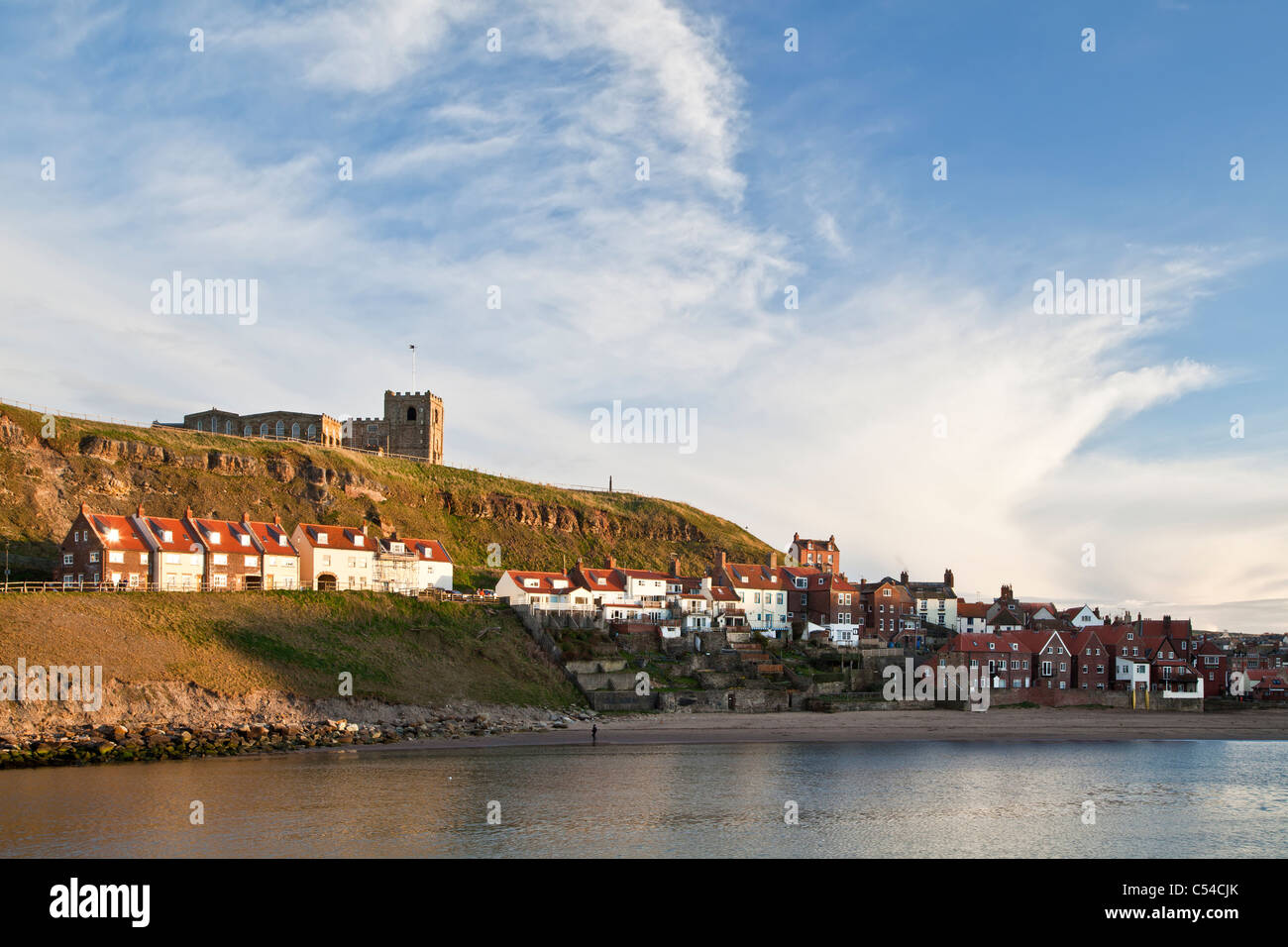 St Mary's Church on the East cliff in Whitby, North Yorkshire. Stock Photo