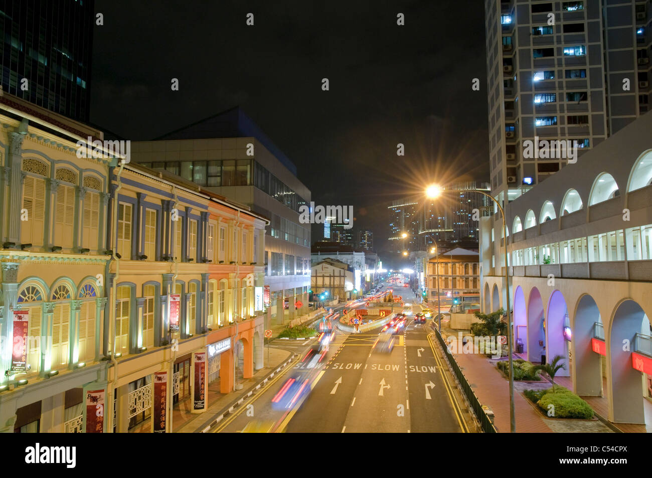 Singapore road markings hi-res stock photography and images - Alamy