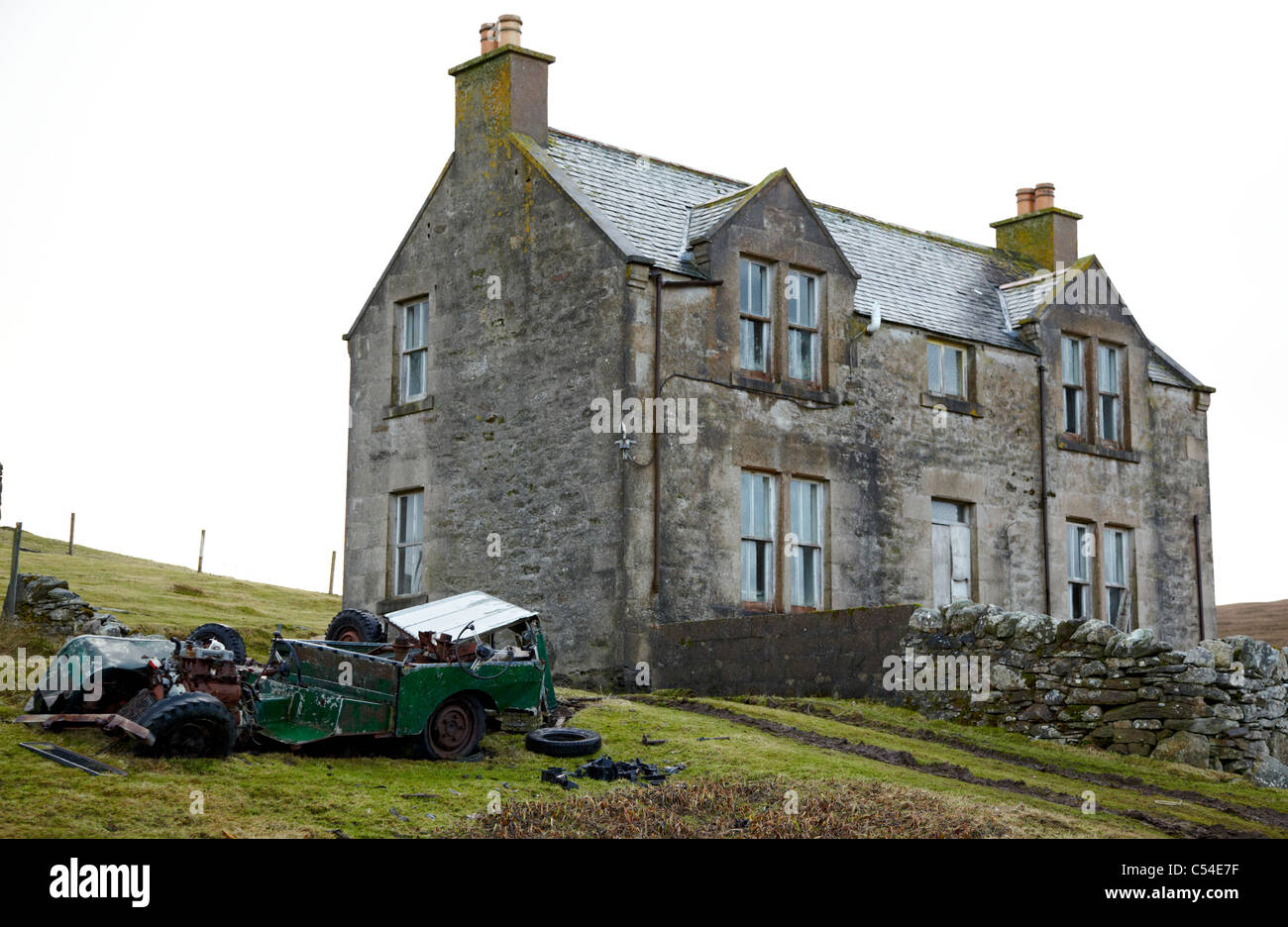 Traditional Farmhouse Unst Shetland Islands UK Stock Photo Alamy