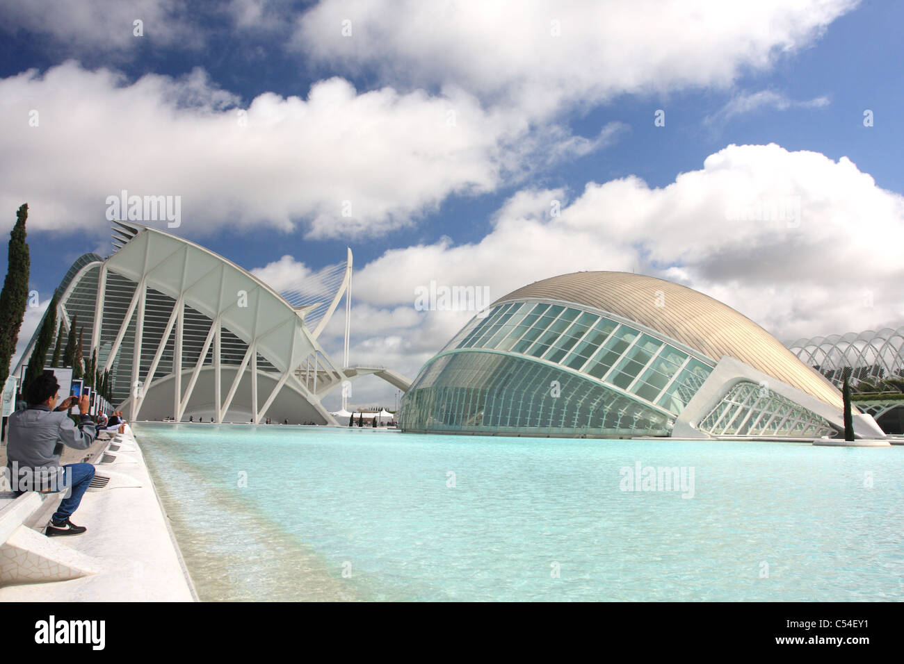 Spain, Valencia, the City of Arts and Sciences building Stock Photo