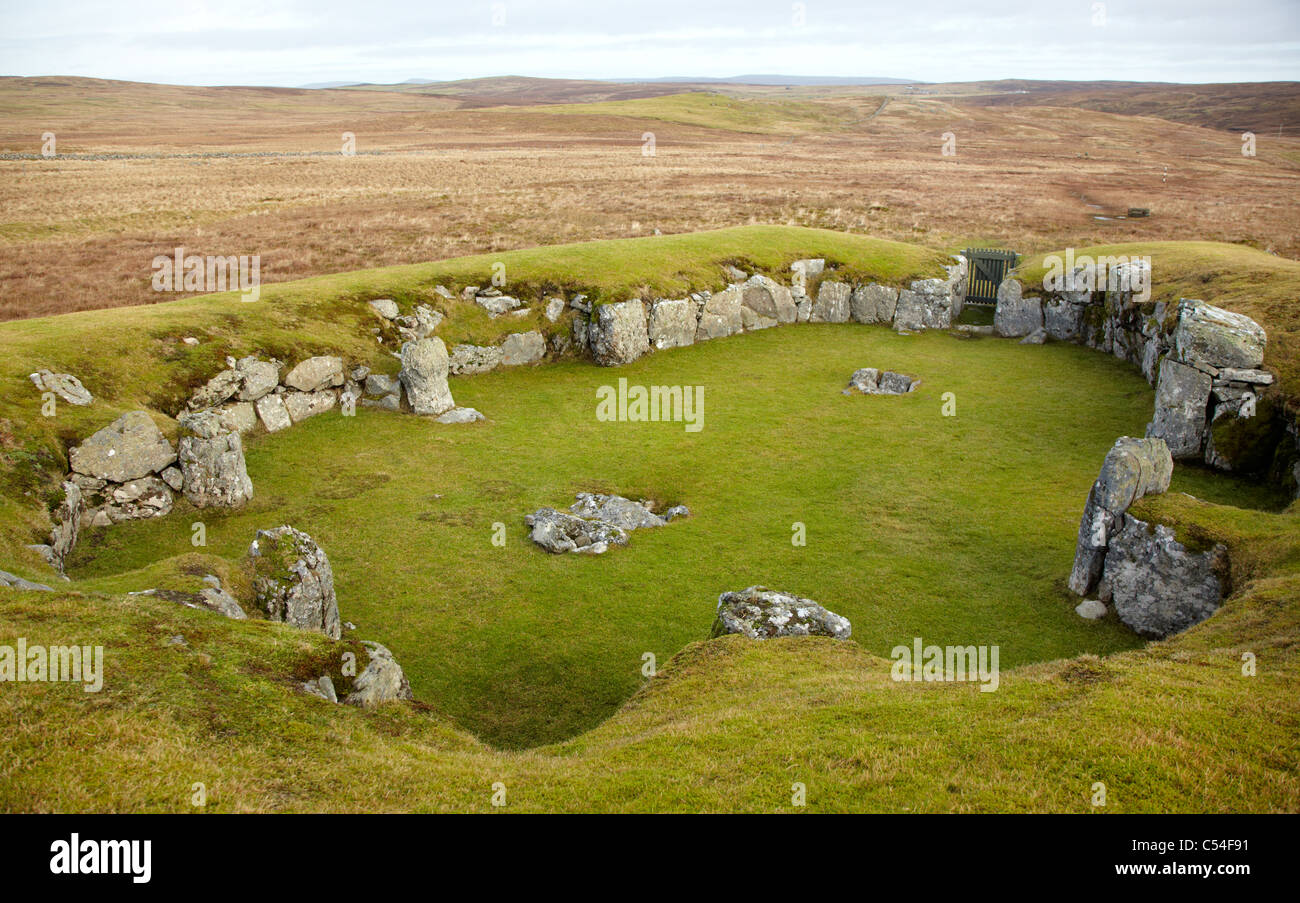 Stanydale Settlement Temple Shetland Islands UK Stock Photo Alamy
