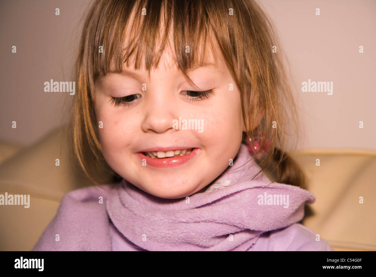 Portrait Of 4 Years Old Girl Stock Photo Alamy