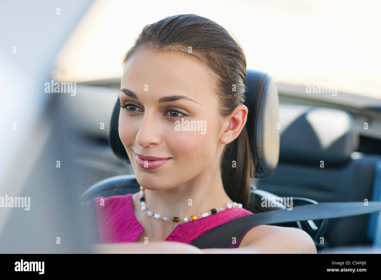 Woman Driving A Convertible Car High Resolution Stock Photography and ...