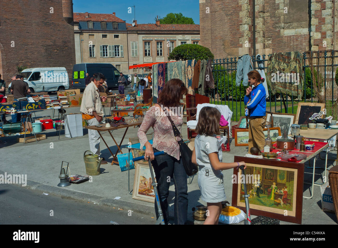 Toulouse, France,Teens Shopping at Outdoor Flea Market near Saint