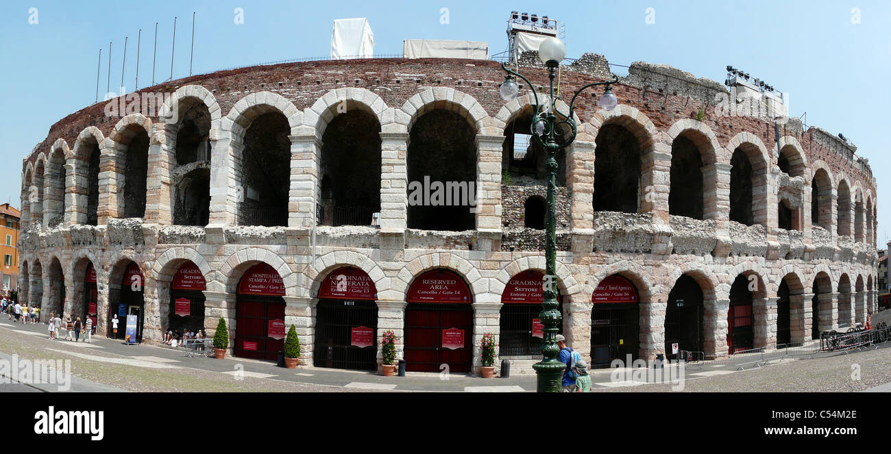 Ancient roman amphitheatre in Verona, Italy. Stock Photo