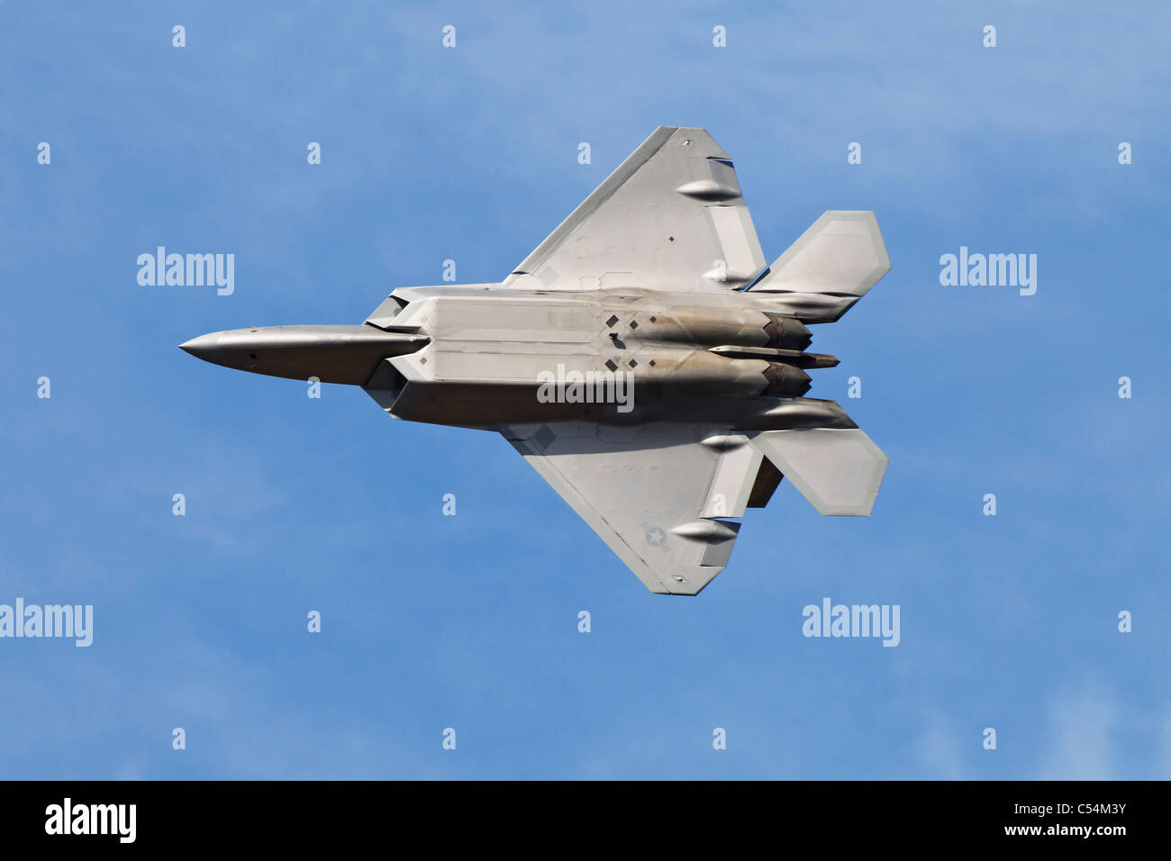 A Lockheed/ Martin F22 Raptor fighter aircraft of the USAF Stock Photo