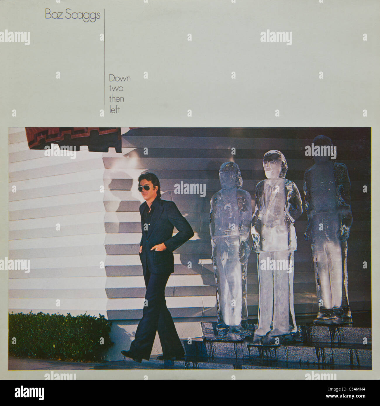 Cover of original vinyl album Down Two Then Left by Boz Scaggs released 1977 on CBS Records Stock Photo