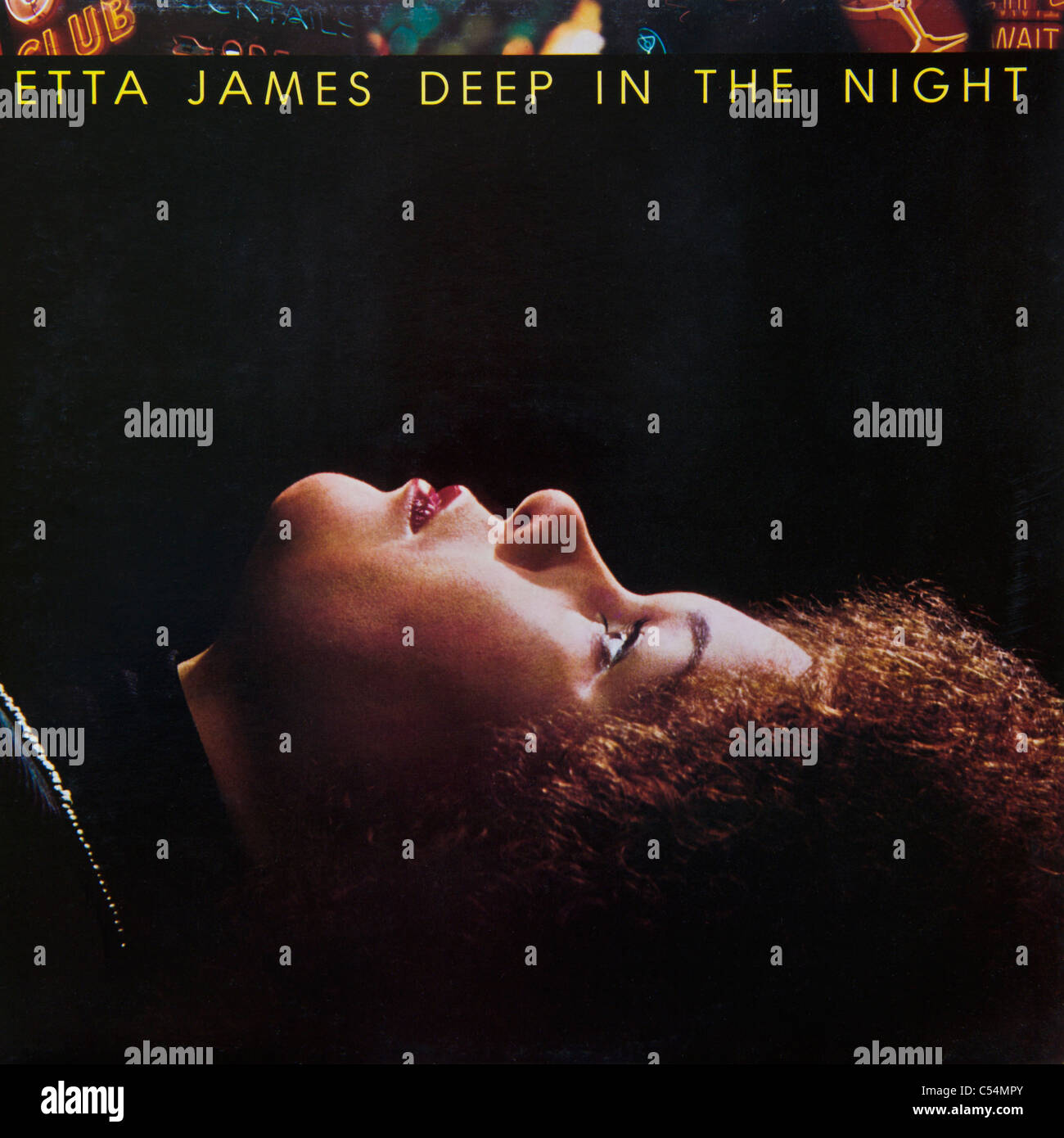 Cover of original vinyl album Deep In The Night by Etta James released 1978 on Warner Bros Records Stock Photo