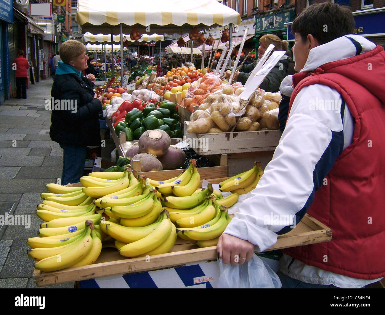 Banannas for sale. Stock Photo