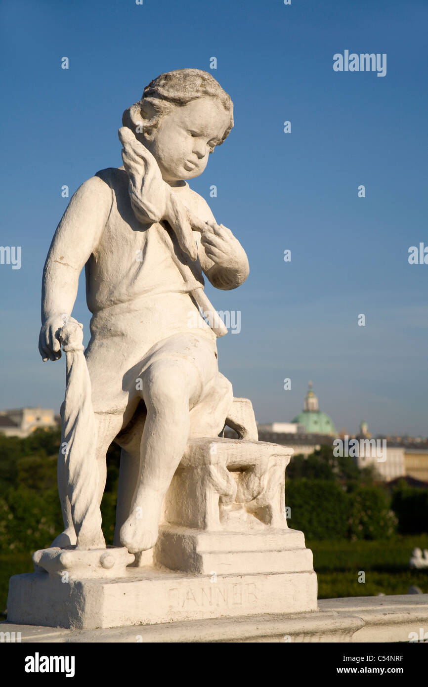 statue from Vienna Belvedere palace - month Stock Photo - Alamy