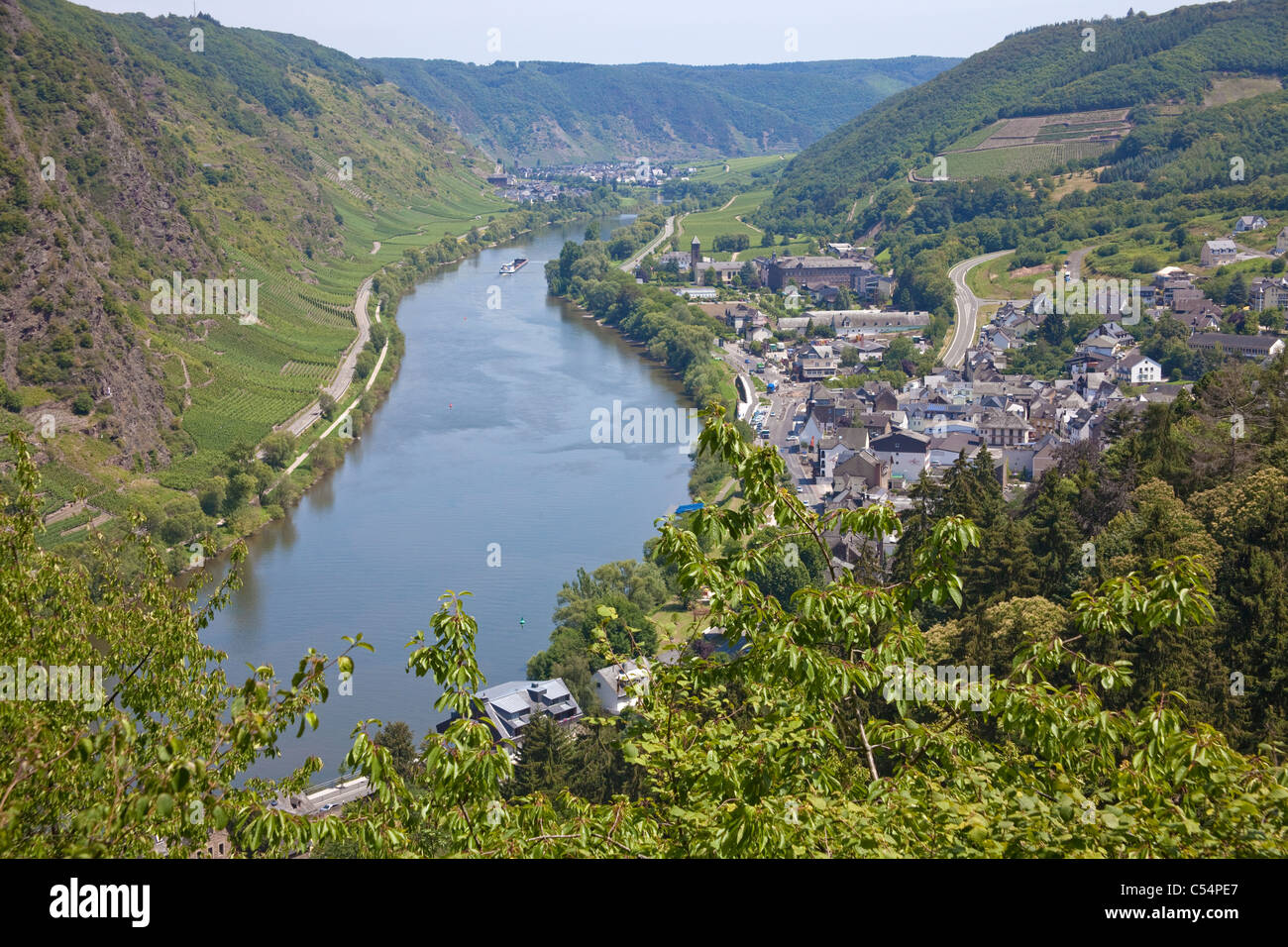 Cochem-Sehl district of Cochem, Moselle, Mosel river, Rhineland-Palatinate, Germany, Europe Stock Photo
