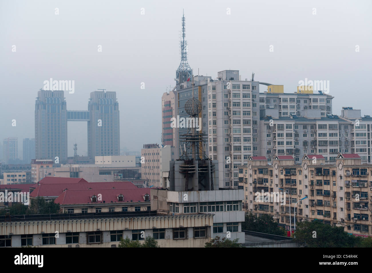 Buildings in Binhai, Tianjin, China Stock Photo