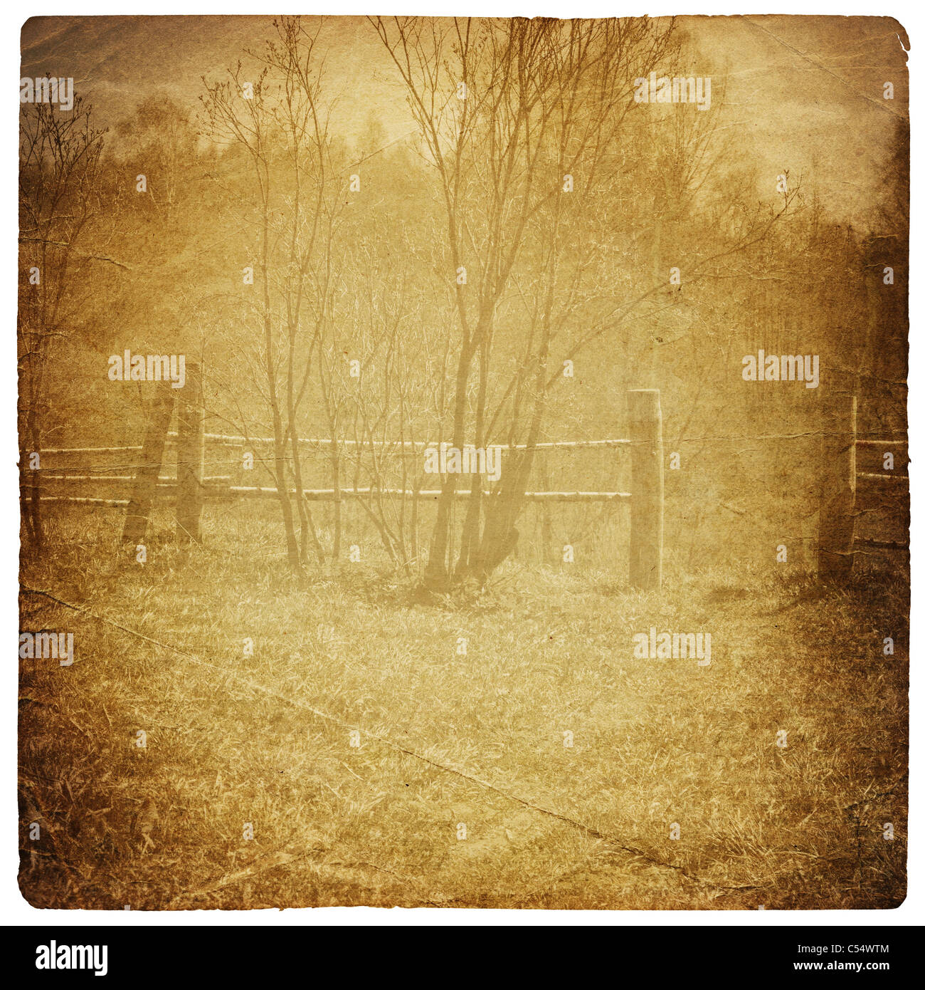 Vintage fence hi-res stock photography and images - Alamy
