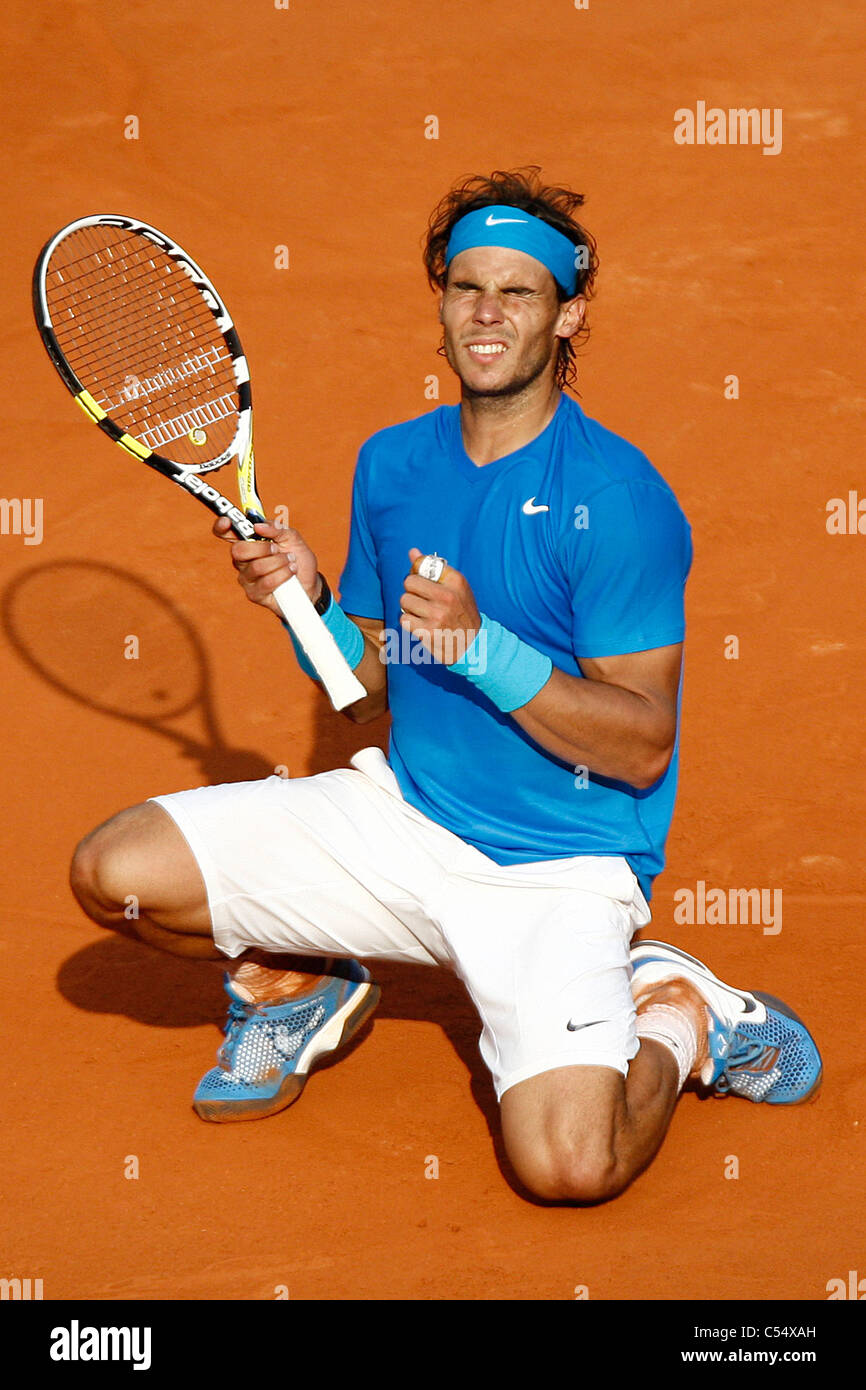 Rafael Nadal claimed a record-equalling sixth French Open - 2011 Stock Photo