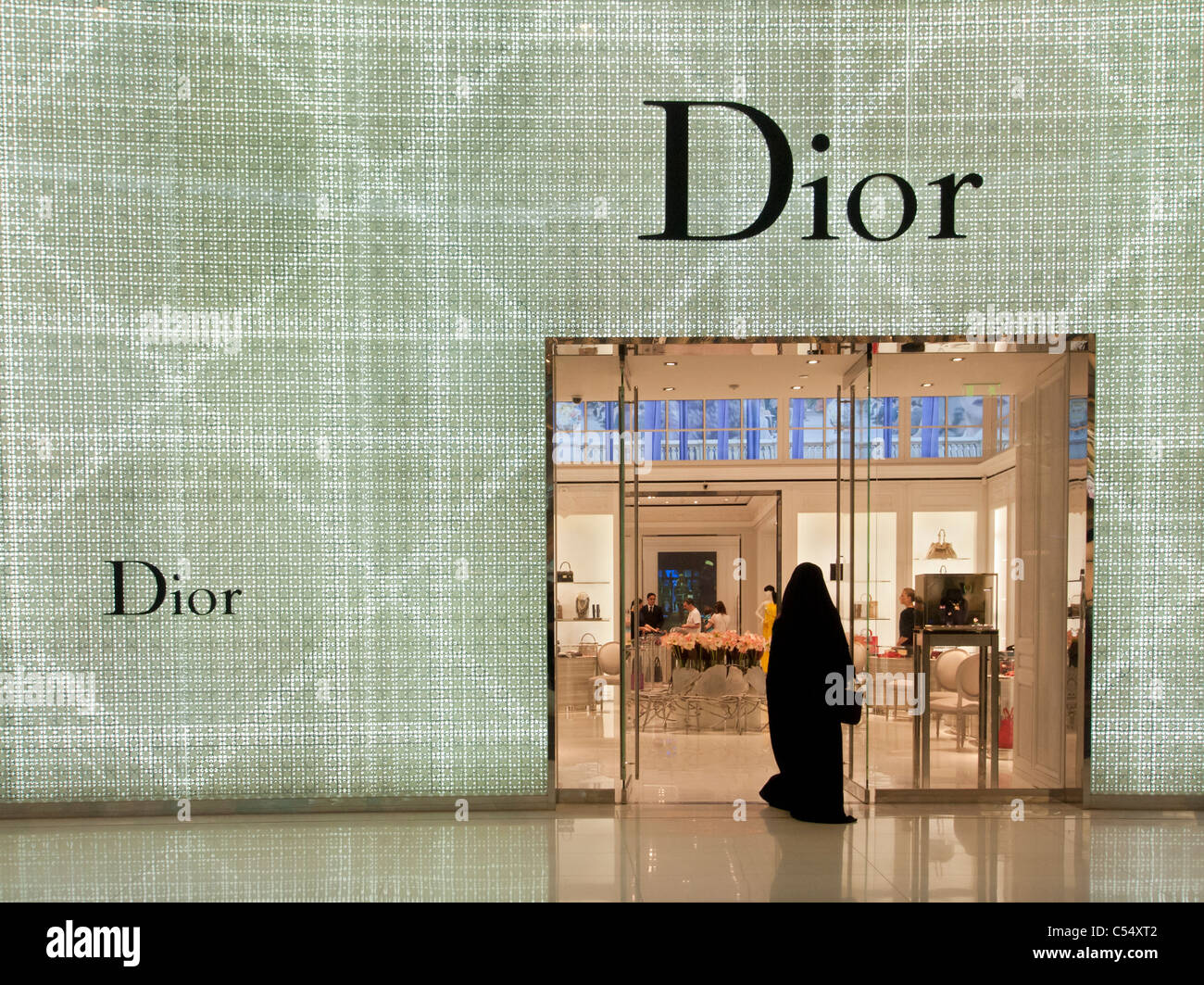 Dior boutique in Dubai Mall in Dubai United Arab Emirates UAE Stock Photo