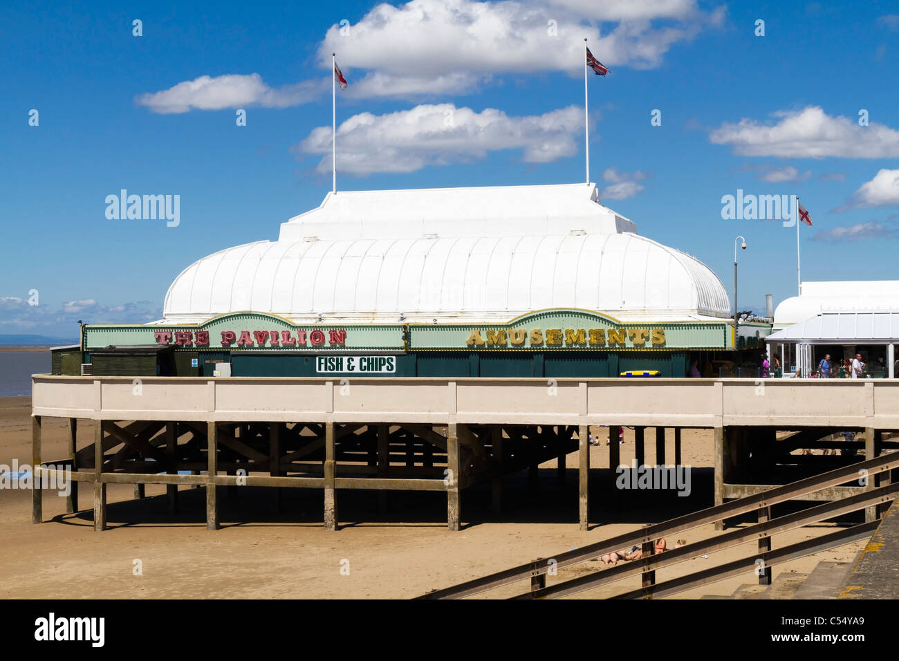 The Pavilion and amusement arcade in Burnham on Sea Somerset UK Stock Photo