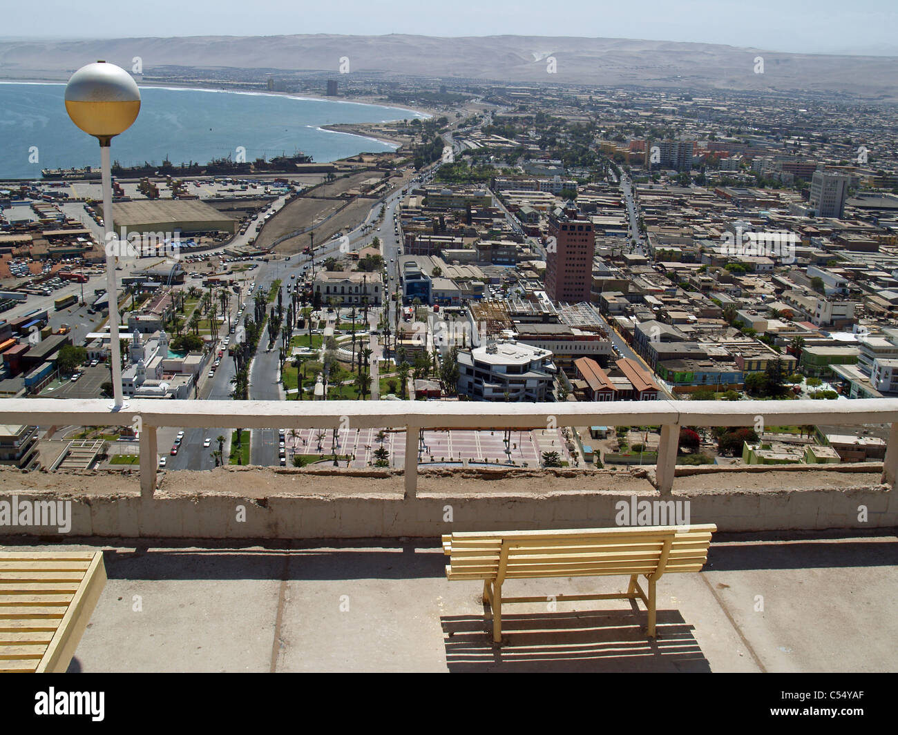 View of Arica from El Morro, Chile Stock Photo