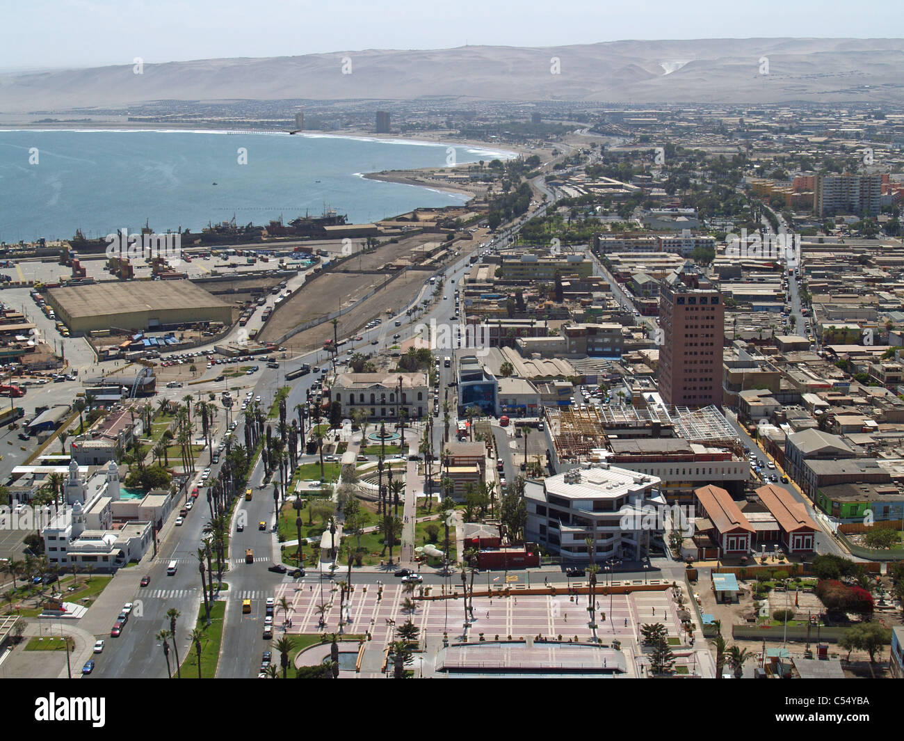 View of Arica from El Morro, Chile Stock Photo