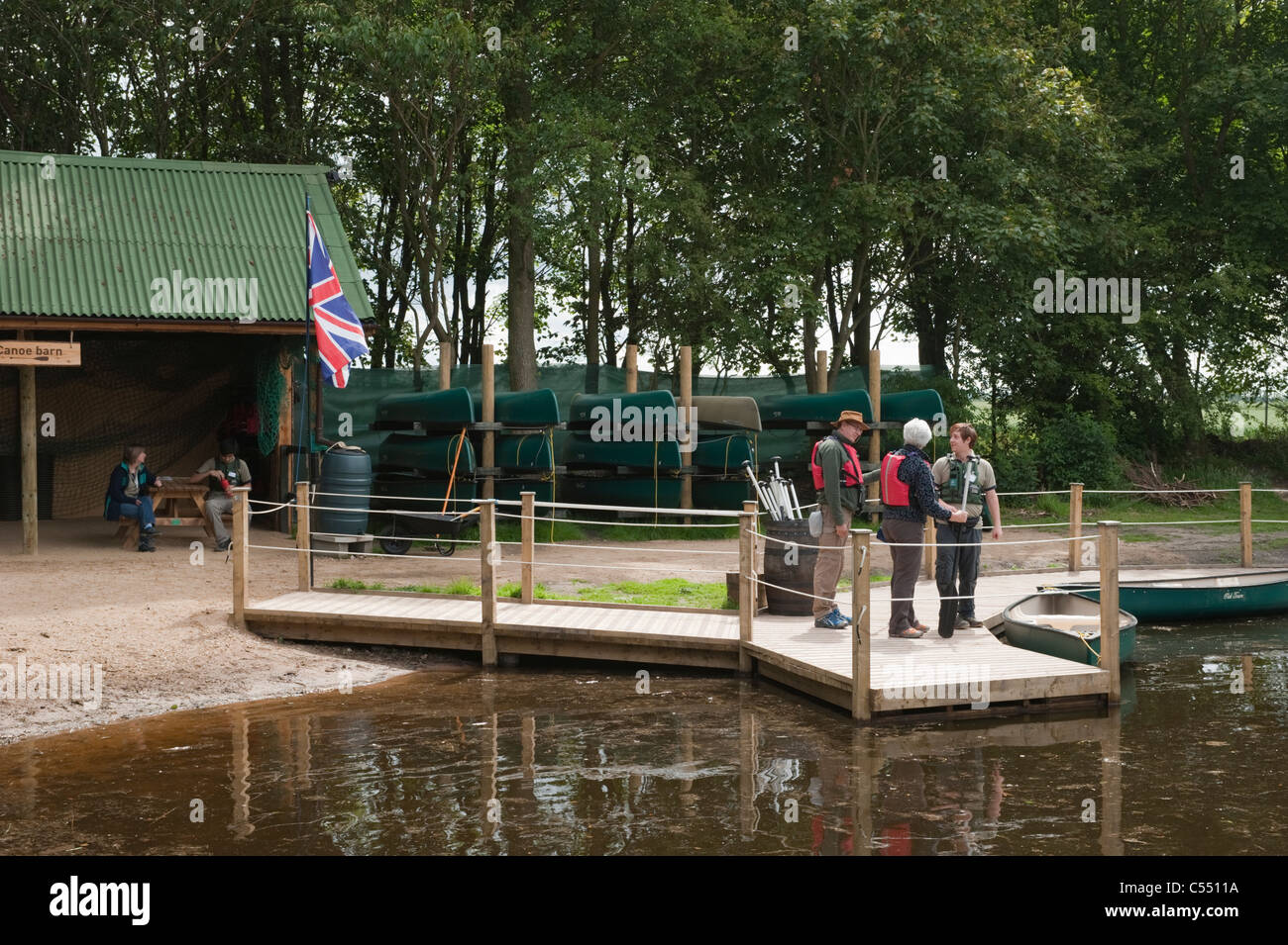 Canoeing at Martin Mere wetland centre Stock Photo Alamy
