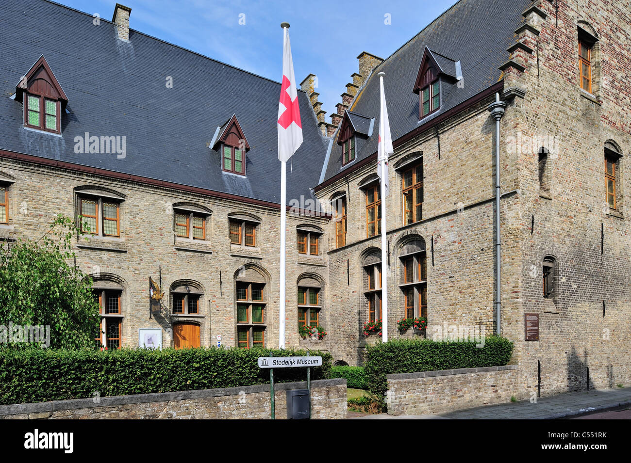 The Municipal Museum, former Saint John's almshouse at Ypres, Belgium Stock Photo