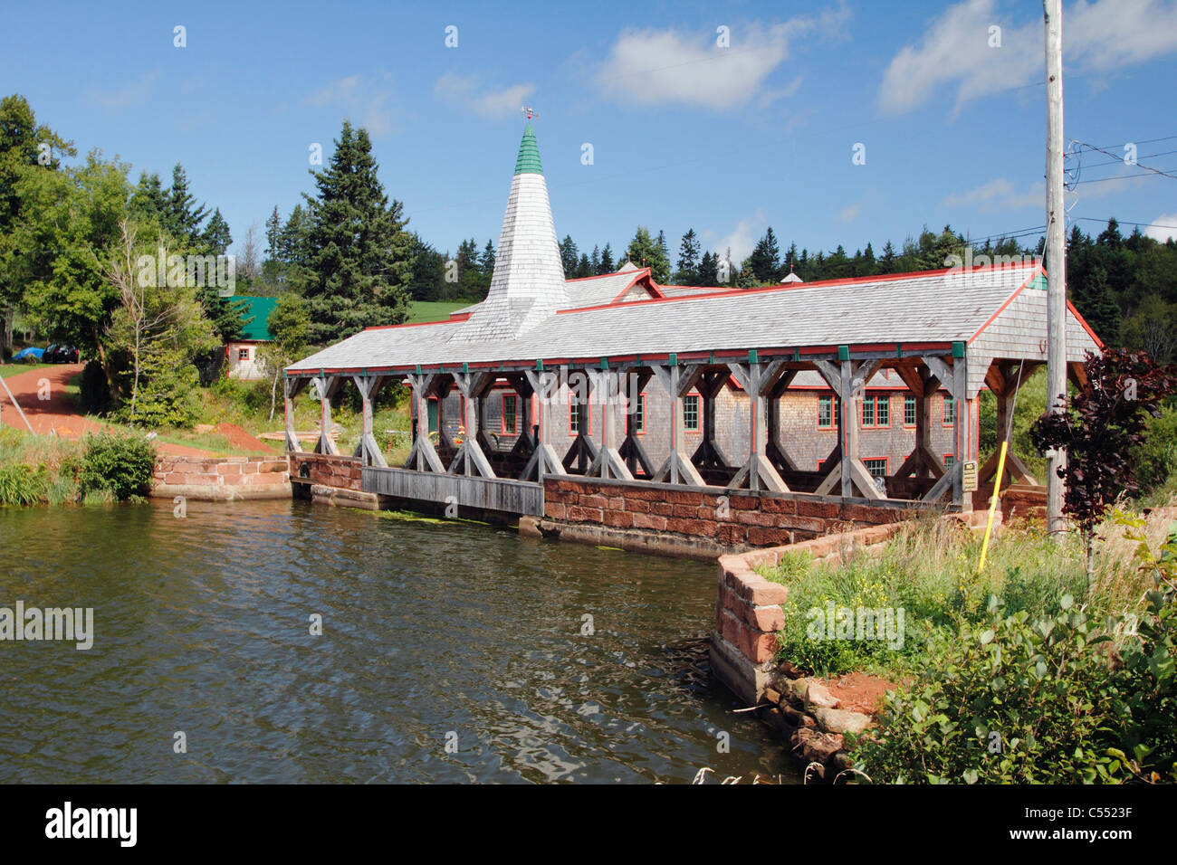 Covered bridge across a river, Hunter River, Prince Edward Island