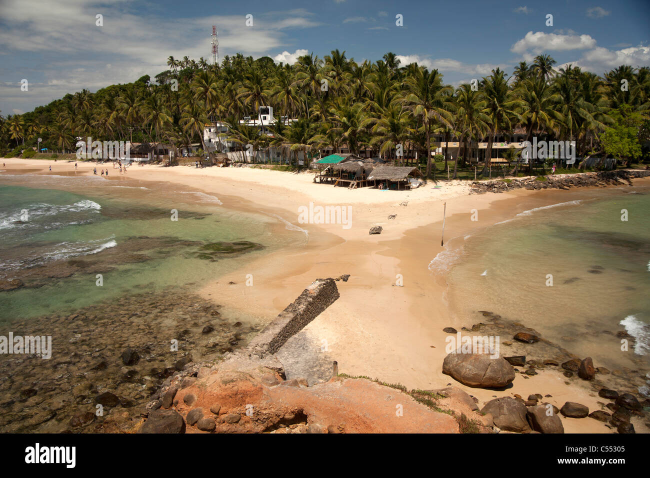 Headland and the beaches in Mirissa, Sri Lanka Stock Photo