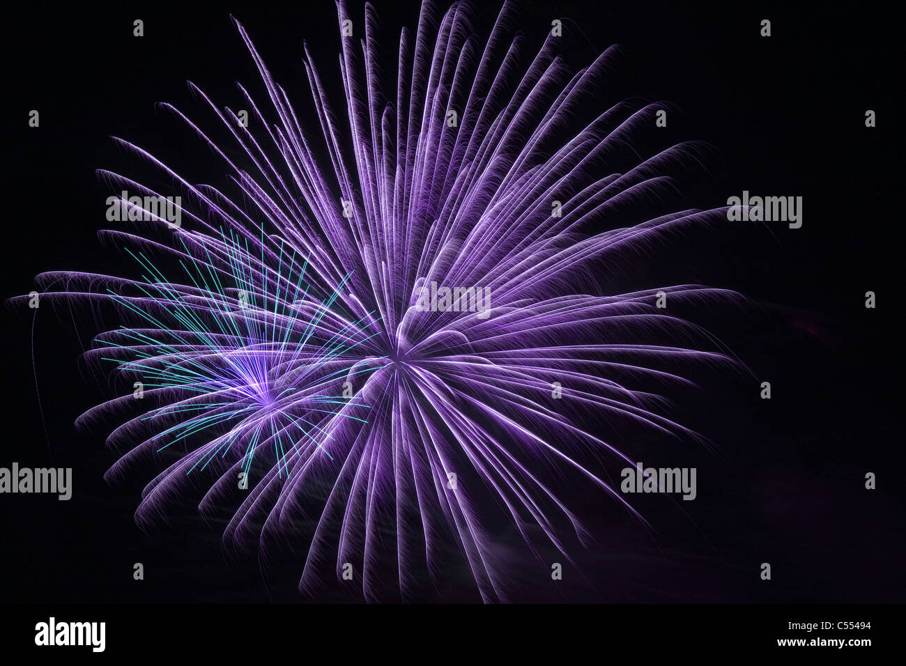 Fireworks display at night on independence day, Temecula, California, USA Stock Photo Alamy