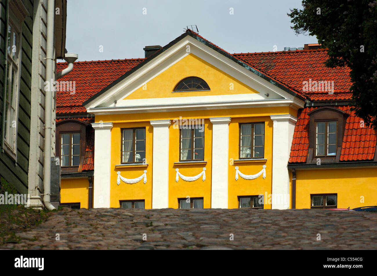 Bishop’s seat of Finland’s Swedish-speaking diocese in the old town of Porvoo, Finland Stock Photo