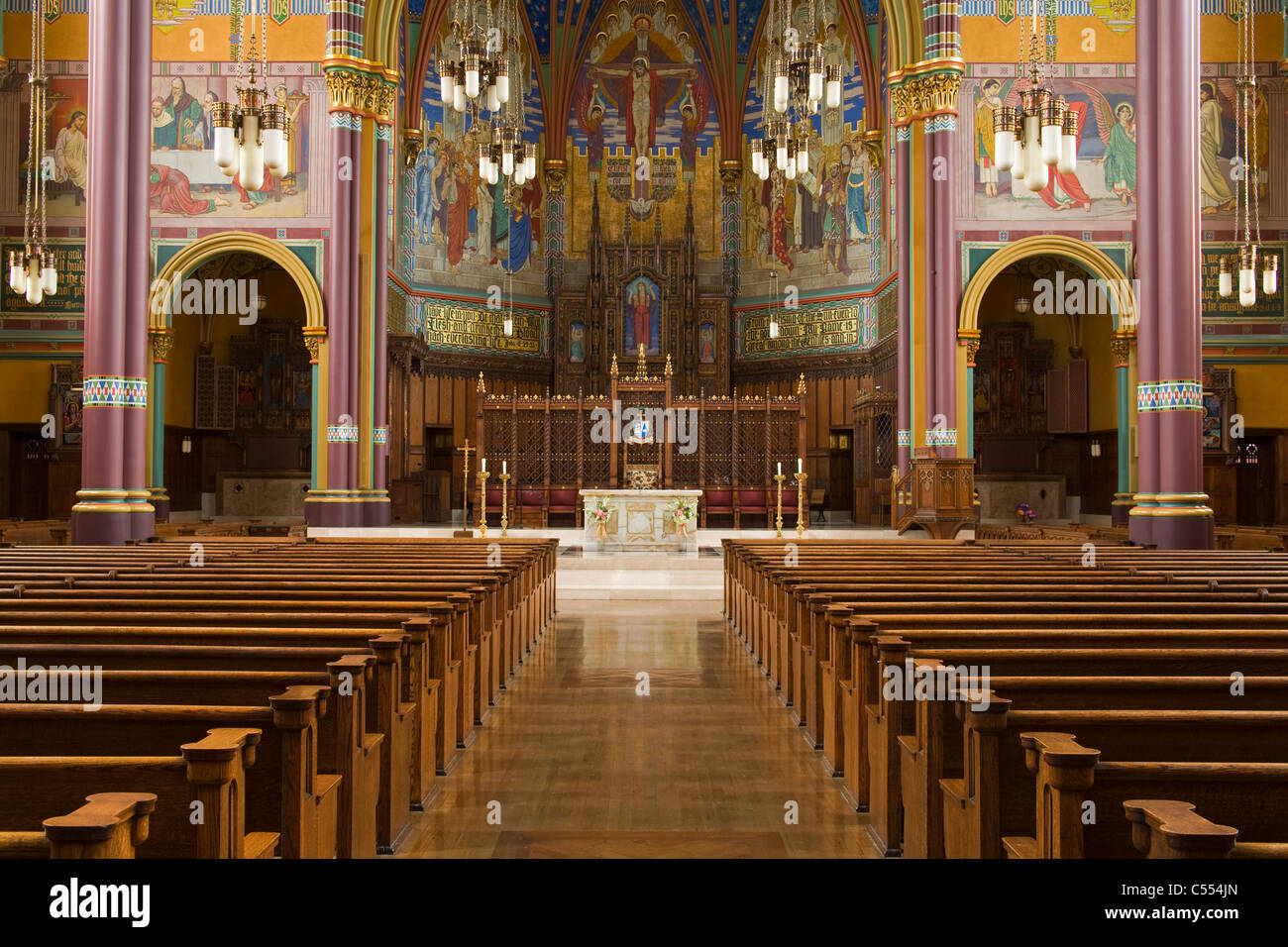 USA, Utah, Salt Lake City, Cathedral of the Madeleine Stock Photo
