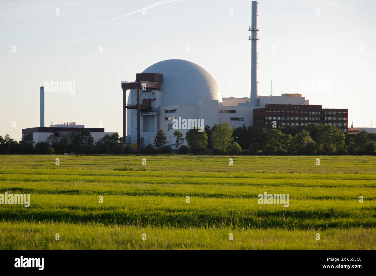 nuclear power station in Brokdorf, Germany Stock Photo