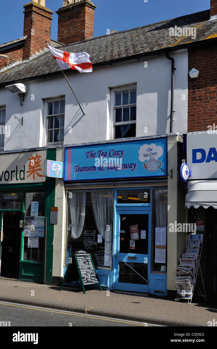 Tea shop in Christchurch, Dorset Stock Photo Alamy