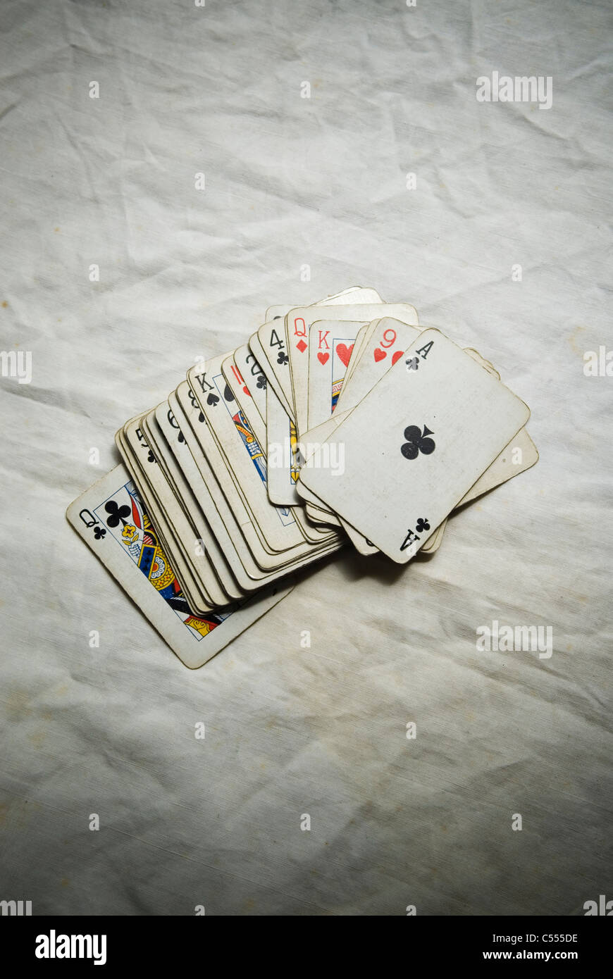 Old deck of playing cards Stock Photo Alamy