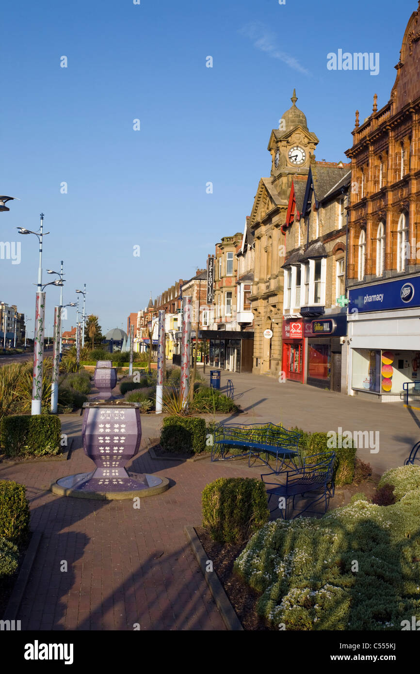 Street furniture in St Annes Square, Lancashire Stock Photo