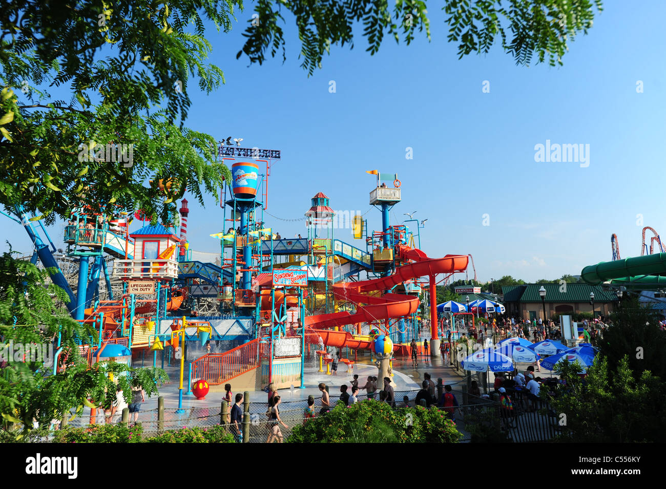 USA Hershey PA Pennsylvania Hershey Park waterpark East Coast Waterworks - summertime cool off from the heat Stock Photo