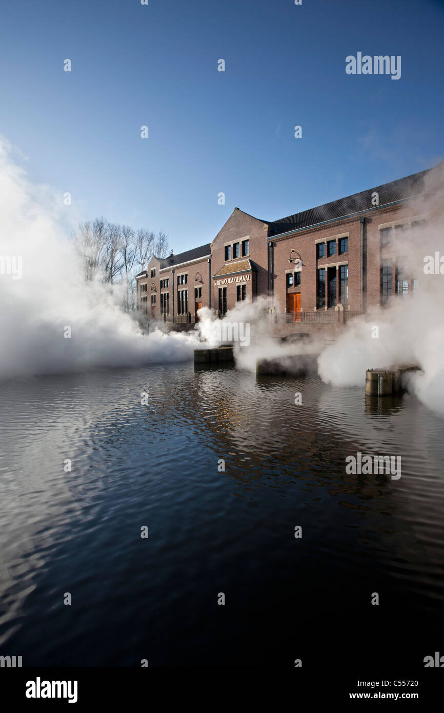The Netherlands, Lemmer, steam-driven pumping engine called the ir.D.F. Woudagemaal, Unesco World Heritage Site. Stock Photo