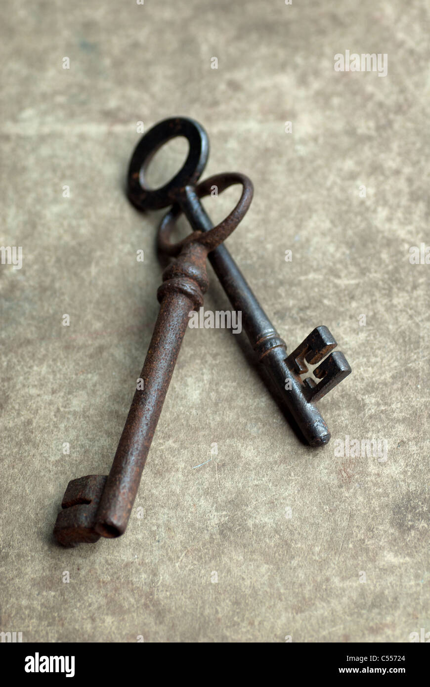 Two old skeleton keys Stock Photo Alamy