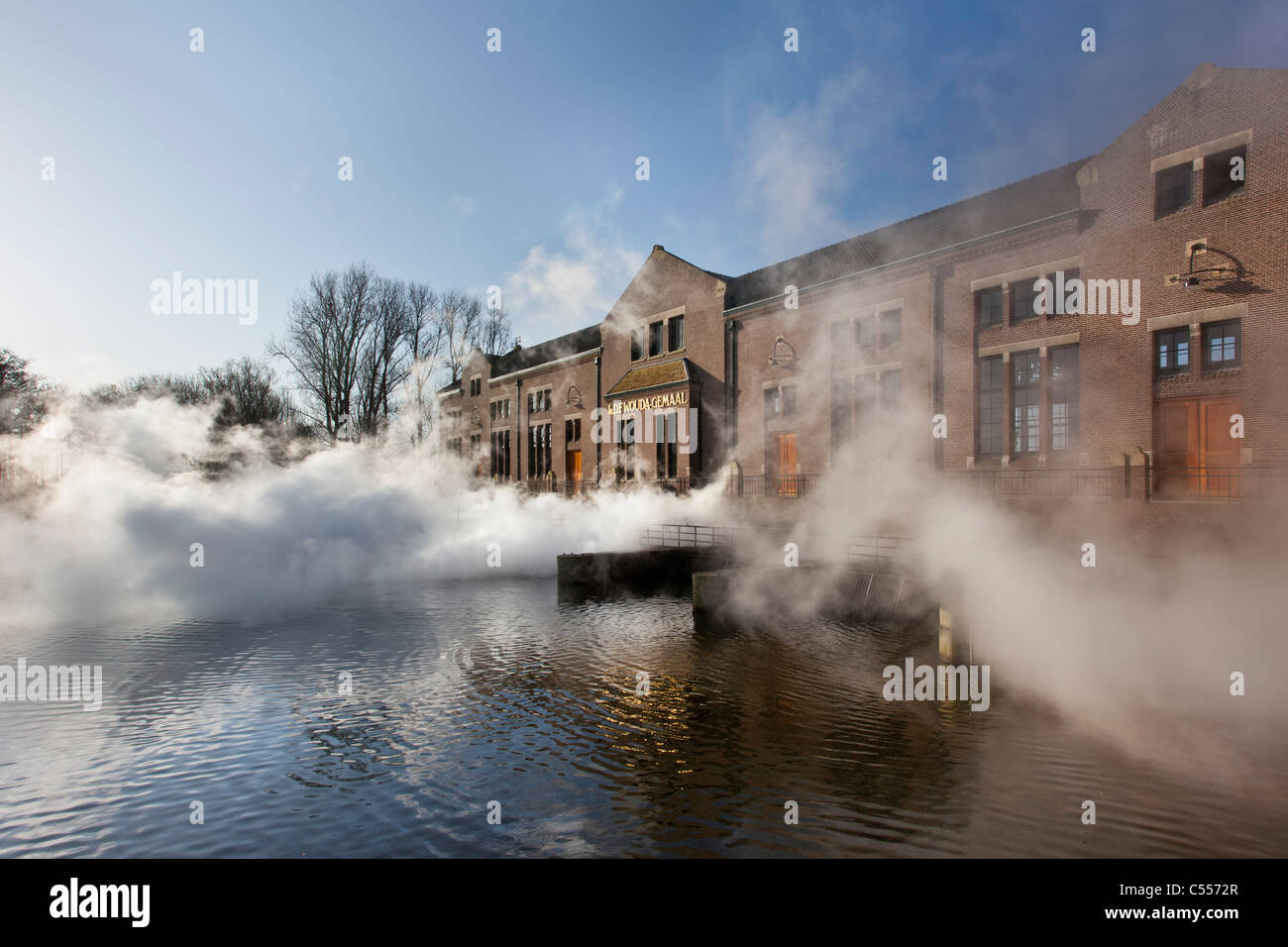 The Netherlands, Lemmer, steam-driven pumping engine called the ir.D.F. Woudagemaal, Unesco World Heritage Site. Stock Photo