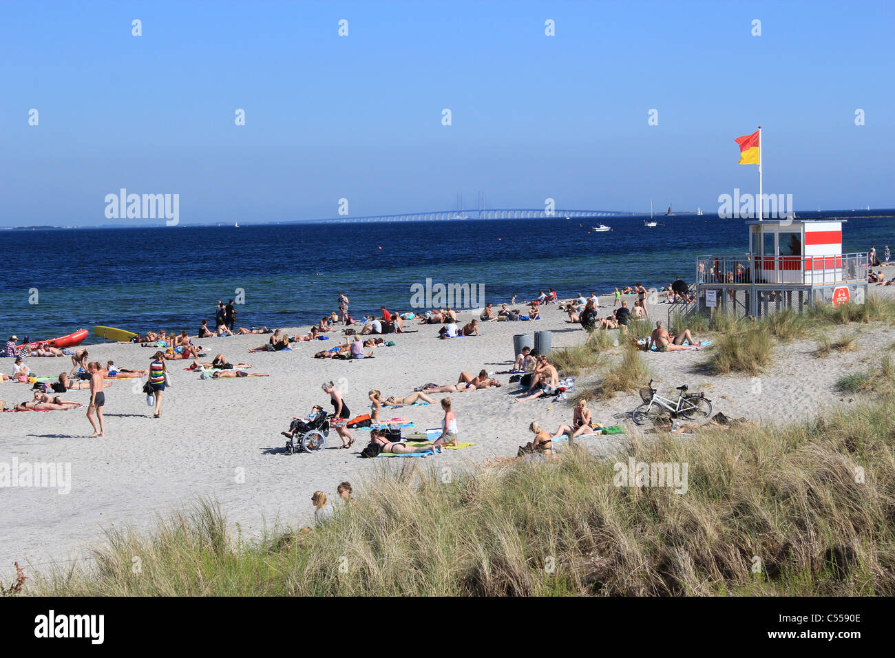Sunny day on the beach at Amager Strandpark, Copenhagen Stock Photo - Alamy