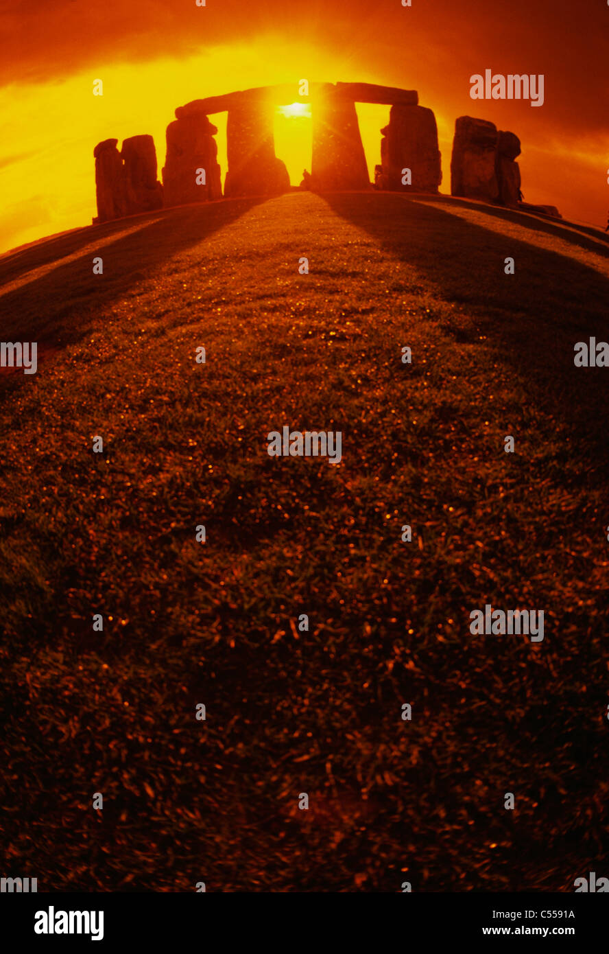 UK, England, Wiltshire, Stonehenge at sunset Stock Photo - Alamy