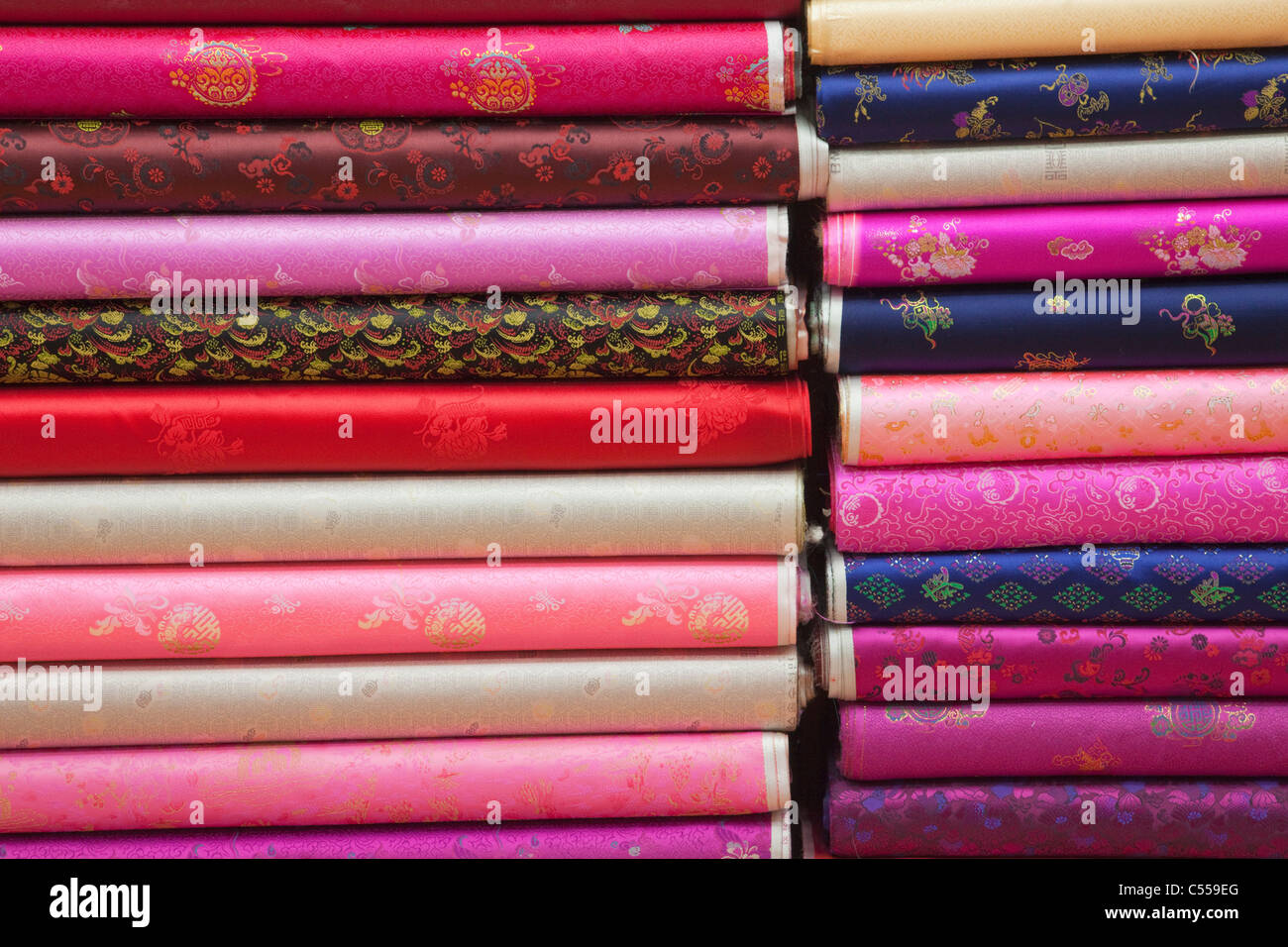 Fabric shop display, Dongdaemun Market, Seoul, South Korea Stock Photo Alamy