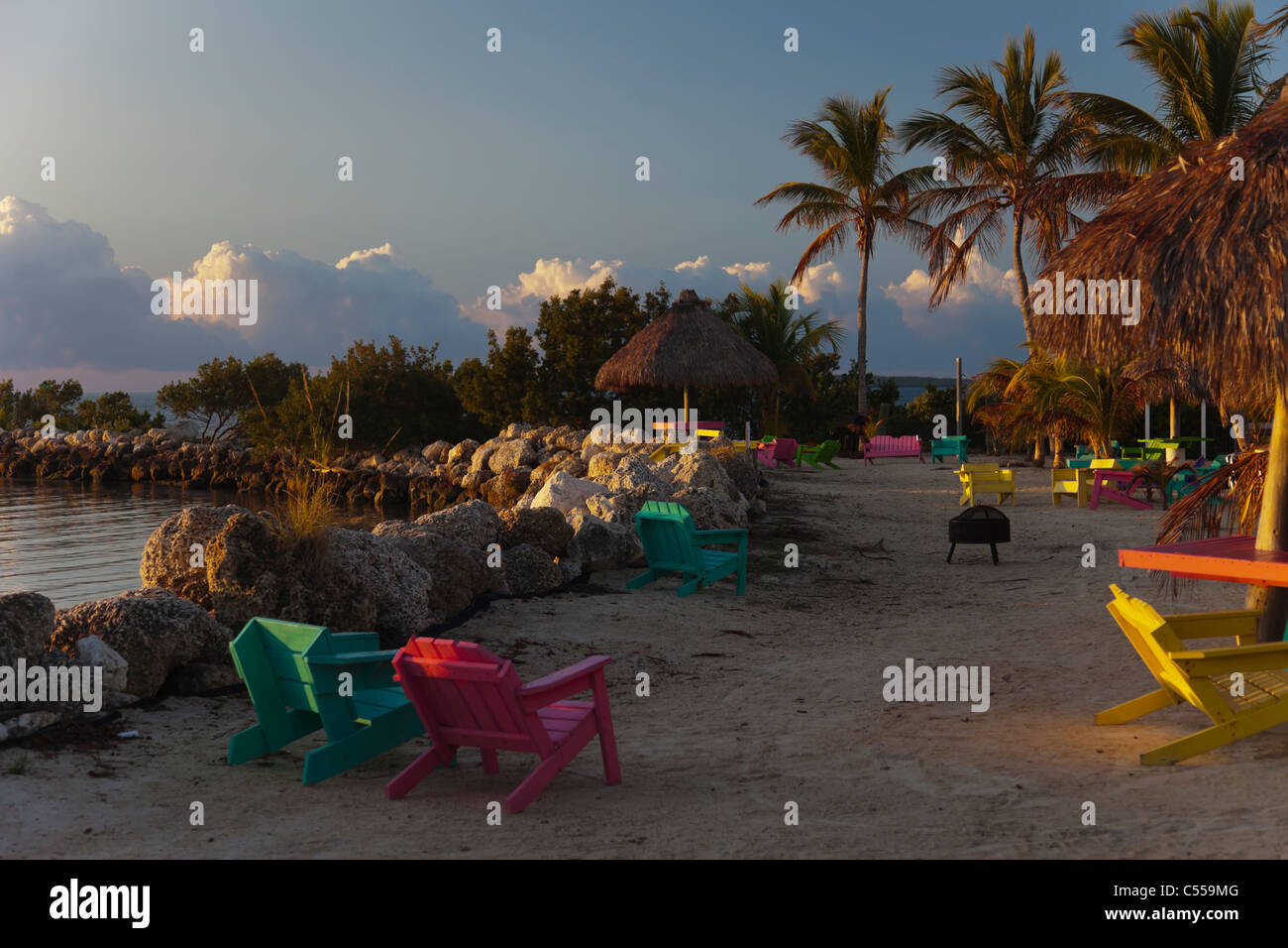 Colorful chairs at the beach Stock Photo - Alamy